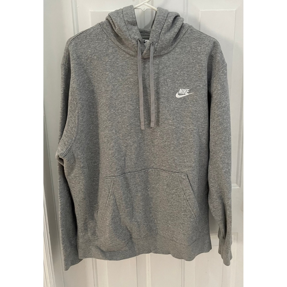 Nike Sportswear Club Fleece Hoodie Men Heather Grey Size L